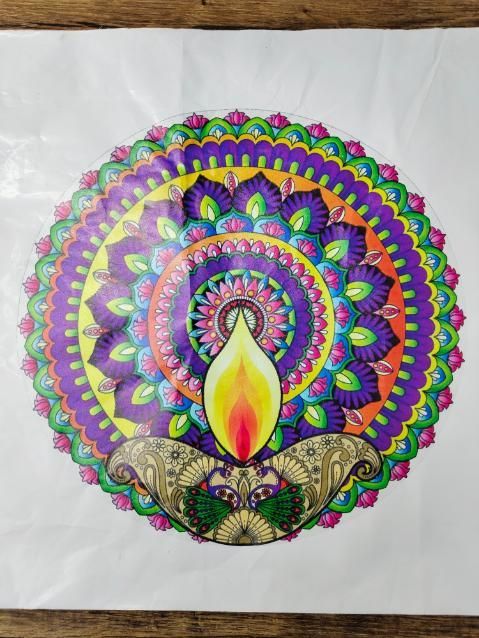 Diwali Rangoli Stickers Dipak